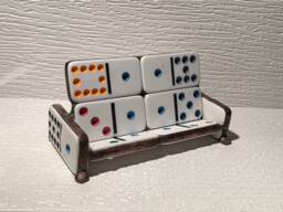 Business Card Holder - Horizontal Mexican Train Tiles Dominos Very Cool - thumbnail 1