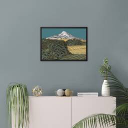 Roseberry Topping Framed Canvas By Welsh Artist Lisa Reeve - thumbnail 2