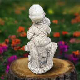 Large Brother & Sister Statue Adorable Sibling Figurine Stone Family Sculpture Garden Children Ornament Outdoor Kids Decoration Gift - thumbnail 4
