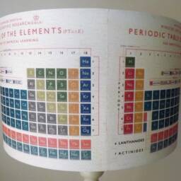 Periodic Table Lampshade, Light Shade, Retro Vintage, Old School, Classroom. Drum - thumbnail 3