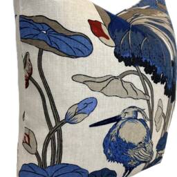 G.p & J Baker Nympheus Indigo/Marine/Linen Double Sided Cushion Cover Pillow - thumbnail 2
