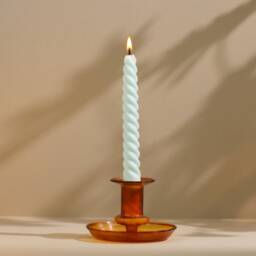 Seafoam Twist Candles Beeswax Soy Blend Taper Candles, Set Of 5 - thumbnail 3