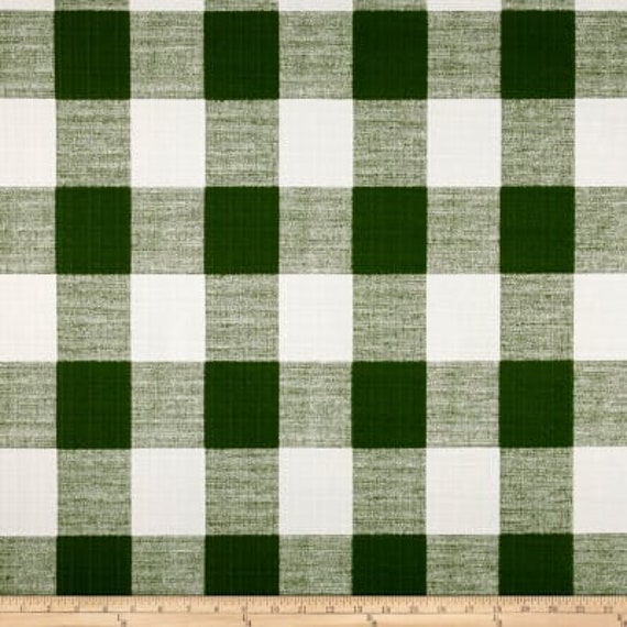 Green Checked Pillow Cover