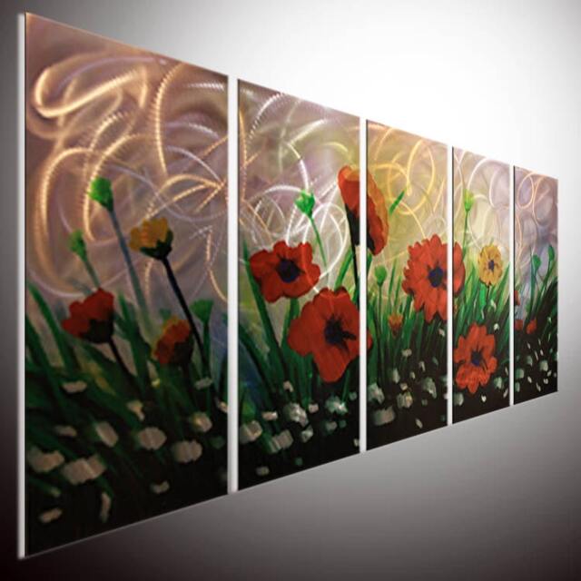 Large Metal Flower Wall Art, Modern Aluminum Sculpture, Home Decor - image 1