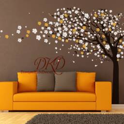 Cherry Blossoms Tree Wall Decal Living Room Wall Sticker Baby Nursery Decals - thumbnail 3