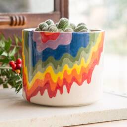 Unique Flower Pot - Ceramic Indoor Planter, Home Decor, Cute Planter - thumbnail 2