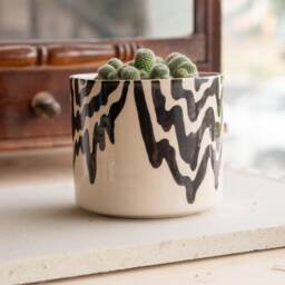 Unique Flower Pot - Ceramic Indoor Planter, Home Decor, Cute Planter - thumbnail 1