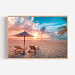 Beach Sunset Print, Coastal Photography Wall Art, House Decor - thumbnail 2