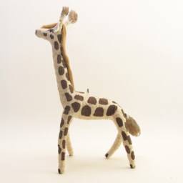 Vintage Inspired Spun Cotton Giraffe Ornament/Figure - thumbnail 2