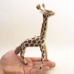 Vintage Inspired Spun Cotton Giraffe Ornament/Figure - thumbnail 4