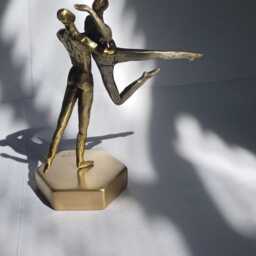 Ballet Dance Miniature Figurine in Sterling Silver & Bronze - thumbnail 3