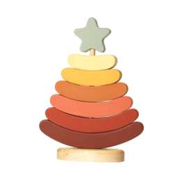 Wooden Fir Tree Stacking Toy Montessori Toddler Toy - thumbnail 4