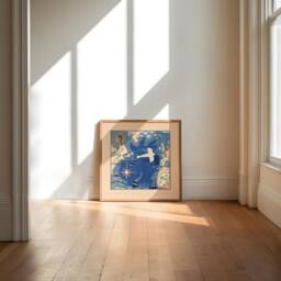 Lindbergh Flight Map Art Print Vintage Aviation Poster - thumbnail 1