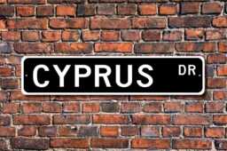 Cyprus Sign, Wall Decor, Gift, Souvenir, Keepsake, Souvenir Custom Street Quality Metal Sign