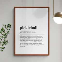 Pickleball Funny Definition Sport Gift Wall Art Print - thumbnail 2