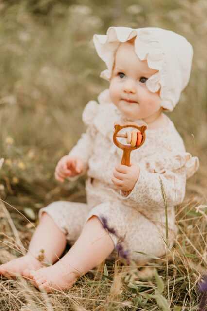 Wooden Baby Rattle First Christmas Gift, Infant Montessori & Sensory Toys, 3+ Years Old Gift - image 1