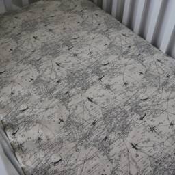 Vintage Map Crib Sheet - Navy Or Gray - thumbnail 4