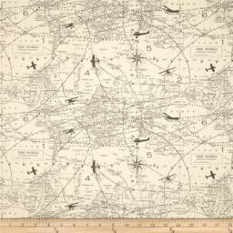 Vintage Map Crib Sheet - Navy Or Gray - thumbnail 3