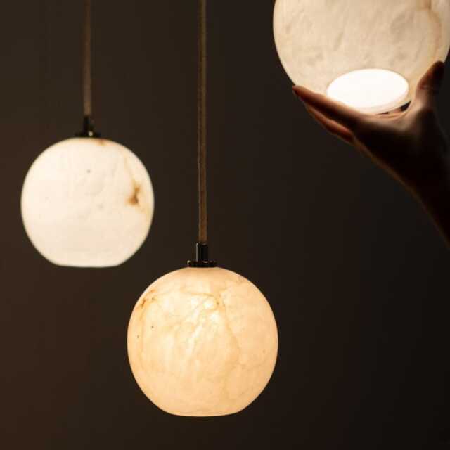 Selene - Alabaster Ceiling Light, White Pendant Lamp, Chandelier, Hanging Lamp With & Brass Or Nickel - image 1