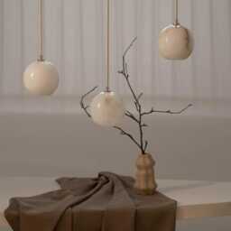 Selene - Alabaster Ceiling Light, White Pendant Lamp, Chandelier, Hanging Lamp With & Brass Or Nickel - thumbnail 2