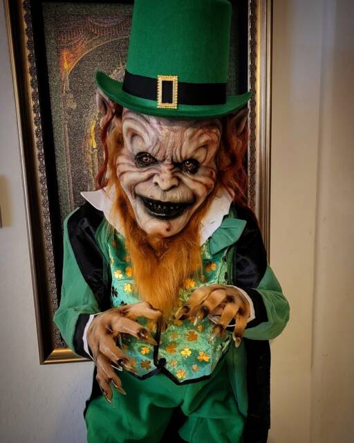 Leprechaun Inspired Free Standing Prop Four Foot Tall With Hat & Stand Platform. Poseable Joints New Updated Version - image 1