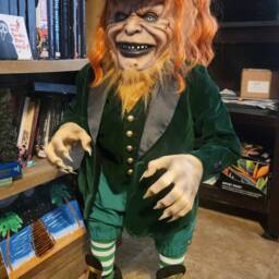 Leprechaun Inspired Free Standing Prop Four Foot Tall With Hat & Stand Platform. Poseable Joints New Updated Version - thumbnail 3