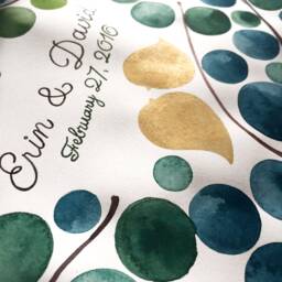 Family Tree Original Watercolor Painting Silver Or Gold Pigment Colors - Family Tree Maker Onceuponapaper - thumbnail 3