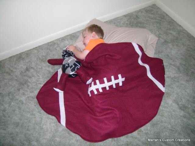 Custom Football Fleece Blanket - Team Colors, Soft & Cozy - image 1