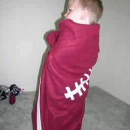 Custom Football Fleece Blanket - Team Colors, Soft & Cozy - thumbnail 2
