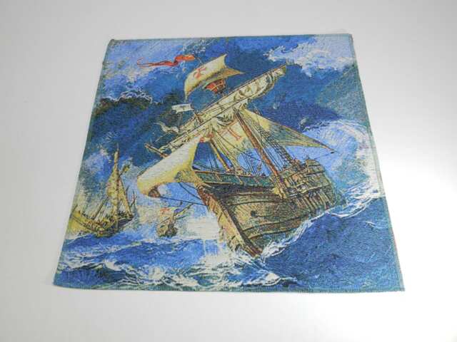 Gobelin Tapestry Caravel Of Columbus 15.5x15.5 in 40x40 cm Wall Fabric - image 1