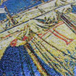 Gobelin Tapestry Caravel Of Columbus 15.5x15.5 in 40x40 cm Wall Fabric - thumbnail 2