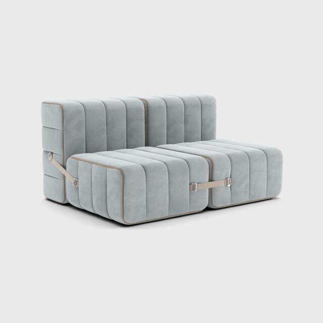 Modular Sofa - Curt Set 4 Loveseat, Chaise Lounge, Removable Covers, Flexible Seating, Barcelona Fabric - image 1