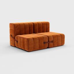 Modular Sofa - Curt Set 4 Loveseat, Chaise Lounge, Removable Covers, Flexible Seating, Barcelona Fabric - thumbnail 2