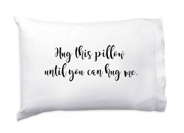 "I Miss You Pillowcase - Hug This Pillow Gift - 20"" X 30" - image 1