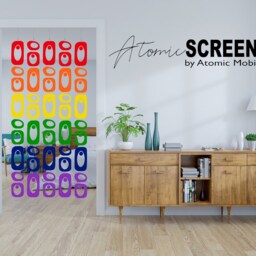 Pride Room Divider - Mid Century Inspired Rainbow Dividers Beatnik Party By Atomic Screens Curtains Lgbtq Gay Pride Art - thumbnail 2