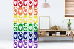 Pride Room Divider - Mid Century Inspired Rainbow Dividers Beatnik Party By Atomic Screens Curtains Lgbtq Gay Pride Art