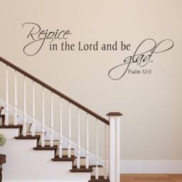 "Vinyl Wall Decal - Psalm 3211 ""Rejoice in The Lord & Be Glad" - thumbnail 2