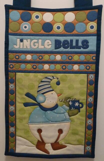 Jingle Bells Bell Snowman Wall Hanging - image 1