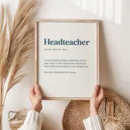 Personalized Headteacher Definition Print - Custom Name Gift For Principal, Headmaster, Or Headmistress School Leader Wall Art - thumbnail 2