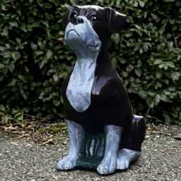 Concrete Boxer Dog Sculpture Outdoor Figurine Cement Animal Statue Dog Lover Gift Handmade Decoration Memorial Decor - thumbnail 2