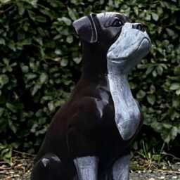 Concrete Boxer Dog Sculpture Outdoor Figurine Cement Animal Statue Dog Lover Gift Handmade Decoration Memorial Decor - thumbnail 3