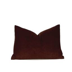 Layton Coffee Faux Ultra Suede Pillow Cover - thumbnail 2