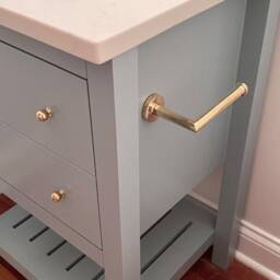 Solid Brass Toilet Paper Holder, Handcrafted Powder Room Roll Holder