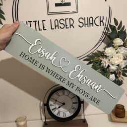 Personalised Wooden Plaque - Any Quote Birch Plywood 3D & Engraved Gift 2 Sizes Home Decor Wall Favourite Saying - thumbnail 2