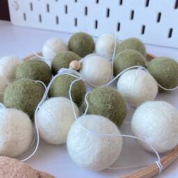Dog Mobile For Nursery, Golden Retriever Dog Baby Sage Gender Neutral Puppy Cot Felt Felt Ball Crib Boho Nursery - thumbnail 3