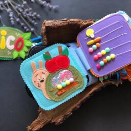 Personalised Felt Quiet Book From 6 Month To 2 Years, Educational Book, Felt Busy Book, Baby Activity Book. Activity Toys - thumbnail 2