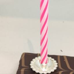 Birthday Candle Holder in Sterling Silver.cake Decoration For Wedding, Birthday, First Birth, Baptism. Cake Topper Daisy As Gift Bride - thumbnail 2
