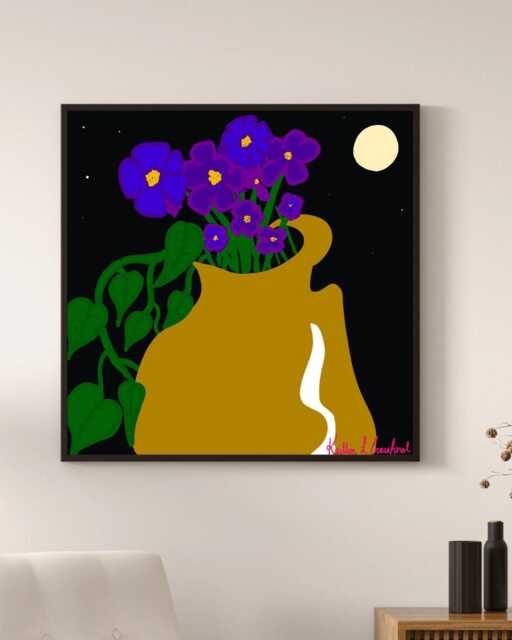 "Midnight Serenity - Spirit Art Print, 20""x20" - image 1