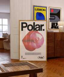 Cool Lips Poster/Print For Room Wall Art, Aesthetic Art Trendy Poster Design, Bedroom Or Kitchen, Brand Posters [Polar Posters] - thumbnail 1