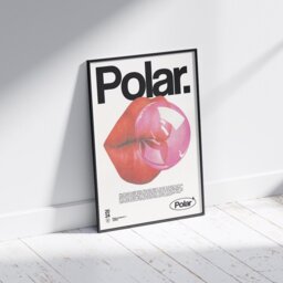Cool Lips Poster/Print For Room Wall Art, Aesthetic Art Trendy Poster Design, Bedroom Or Kitchen, Brand Posters [Polar Posters] - thumbnail 2